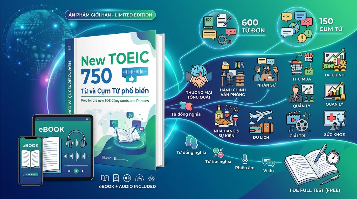 New TOEIC 750 Từ và Cụm Từ Phổ Biến – Kèm Ebook + Audio