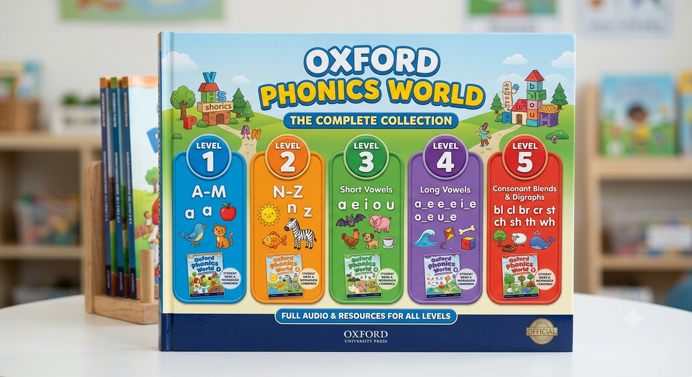 Tải full Oxford Phonics World 1–5 PDF, Audio, Video – Trọn Bộ 5 Levels
