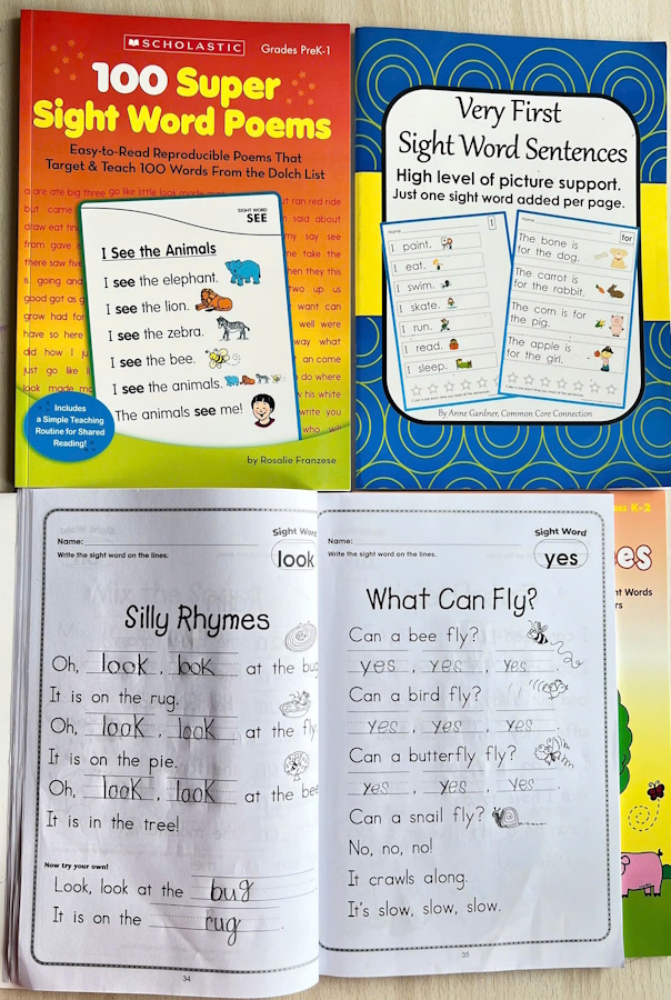 Bộ 4 Sách Sight Words Tiếng Anh Cho Trẻ | Học Đọc Hiệu Quả