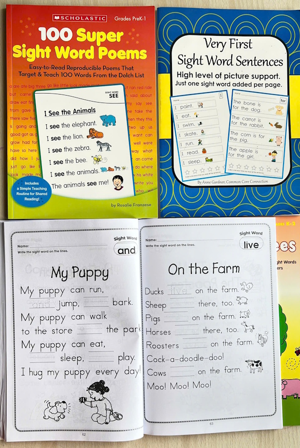 Bộ 4 Sách Sight Words Tiếng Anh Cho Trẻ | Học Đọc Hiệu Quả