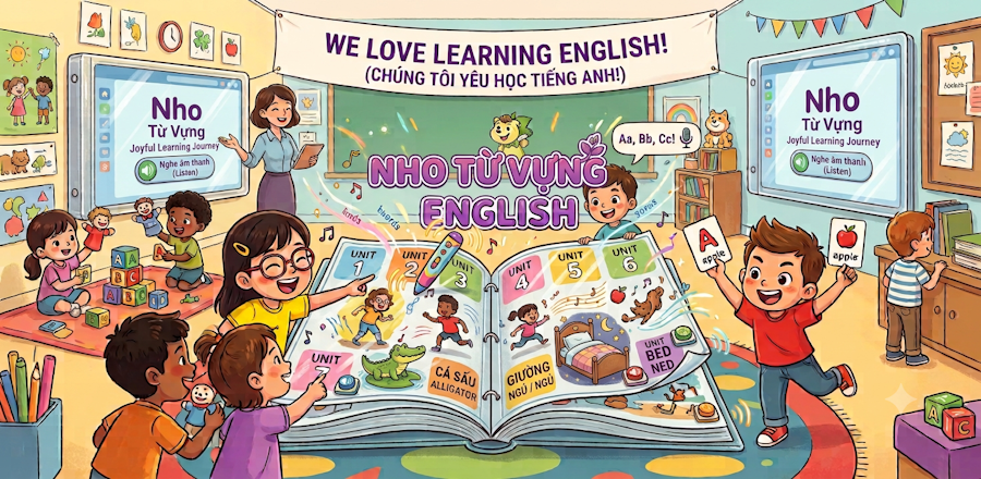 Bộ Từ Vựng Nho Unit 1 – 15 Có File Nghe | Bìa Lá Siêu Bền, Chống Nước