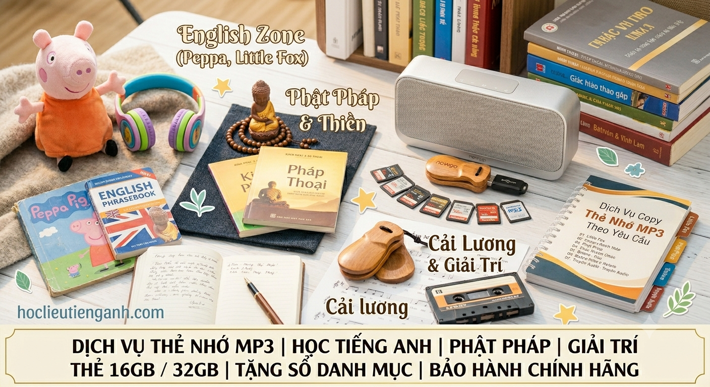 Dịch Vụ Copy Thẻ Nhớ MP3 Theo Yêu Cầu – Học Tiếng Anh, Phật Pháp, Âm Nhạc Và Giải Trí