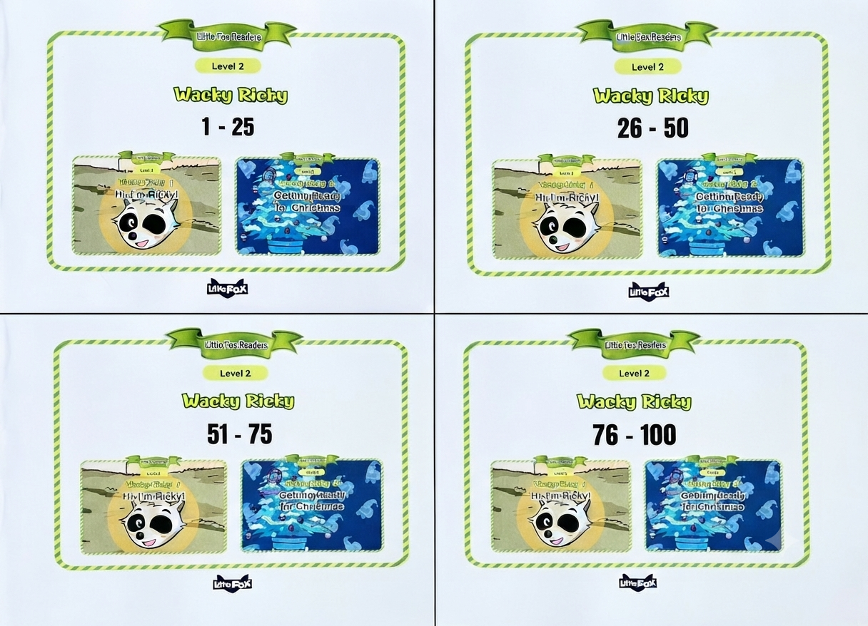Little Fox Level 2 Wacky Ricky (4 Books) – Bộ Sách Tiếng Anh Giúp Bé Rèn Kỹ Năng Giao Tiếp Mỗi Ngày