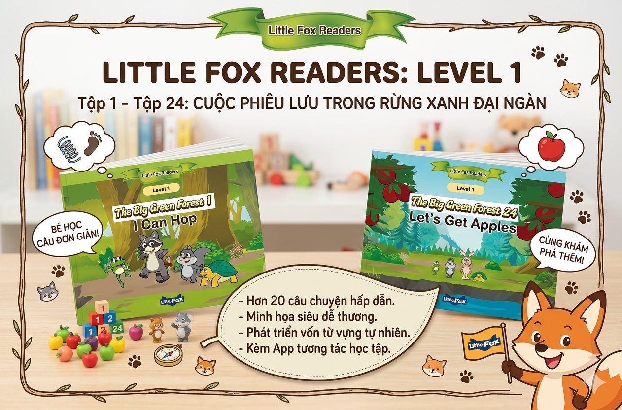 Little Fox The Big Green Forest – Sách Tiếng Anh Khám Phá Thiên Nhiên Cho Bé