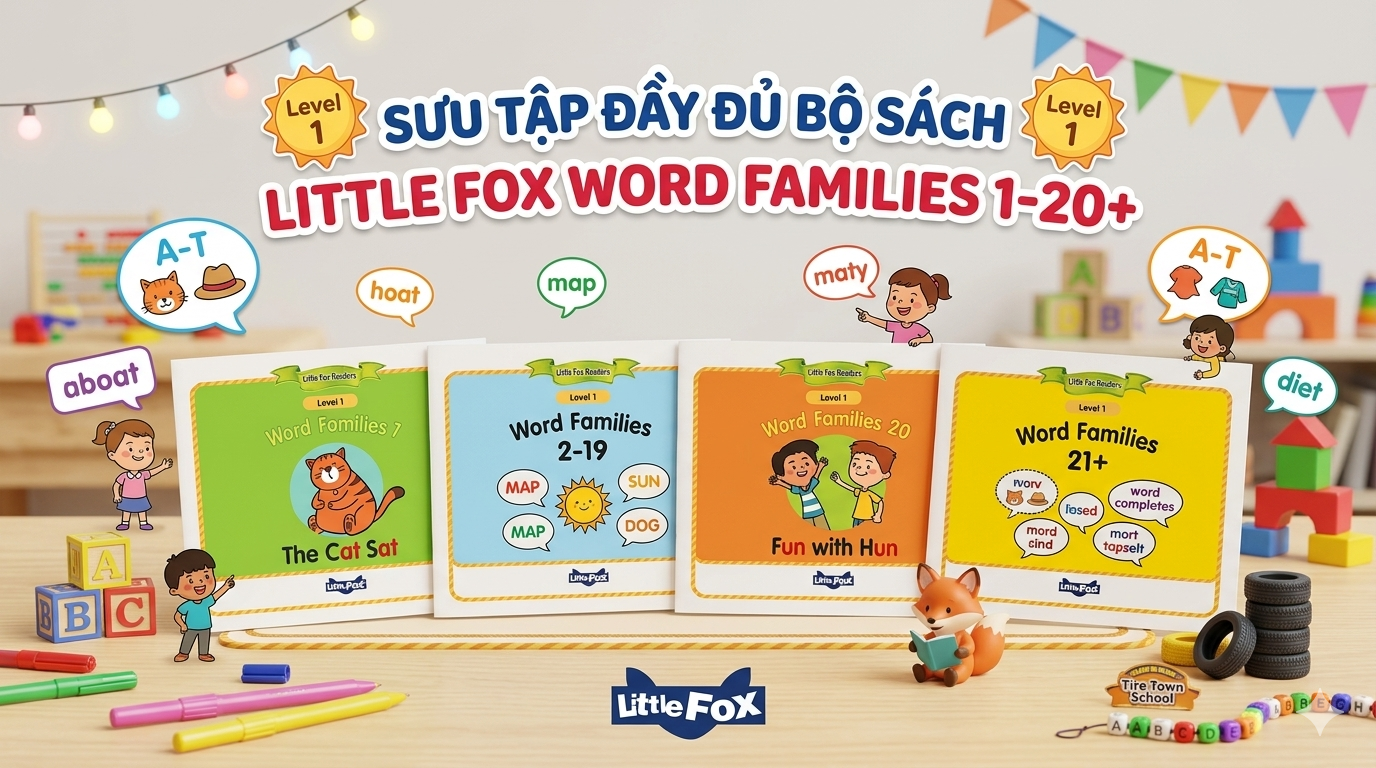 Little Fox Word Families – Sách Phonics Giúp Bé Học Đọc Tiếng Anh Hiệu Quả