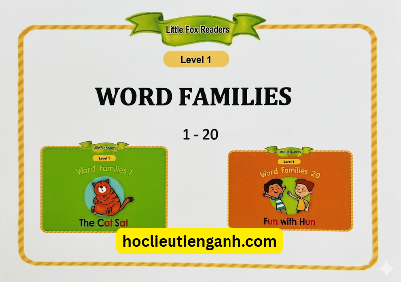 Little Fox Word Families – Sách Phonics Giúp Bé Học Đọc Tiếng Anh Hiệu Quả