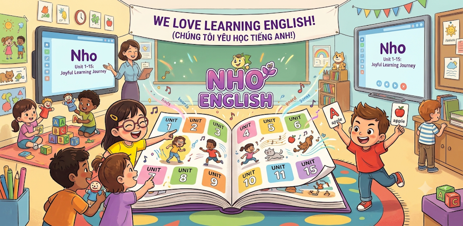 Sách Nho Unit 1 - Unit 15 Bản đẹp | Trọn Bộ Giáo Trình Học Tiếng Anh Cho Trẻ Em